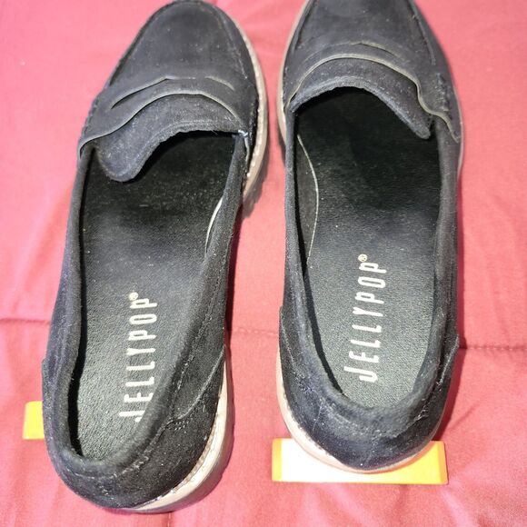 Jellypop Shoes Womens 6 M Paris Slip On Loafers Black Comfort Suede Casual - Picture 5 of 8